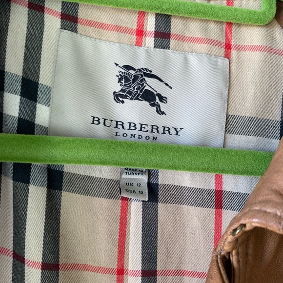 Vintage Leather Burberry Trench Coat - Picture 3 of 5